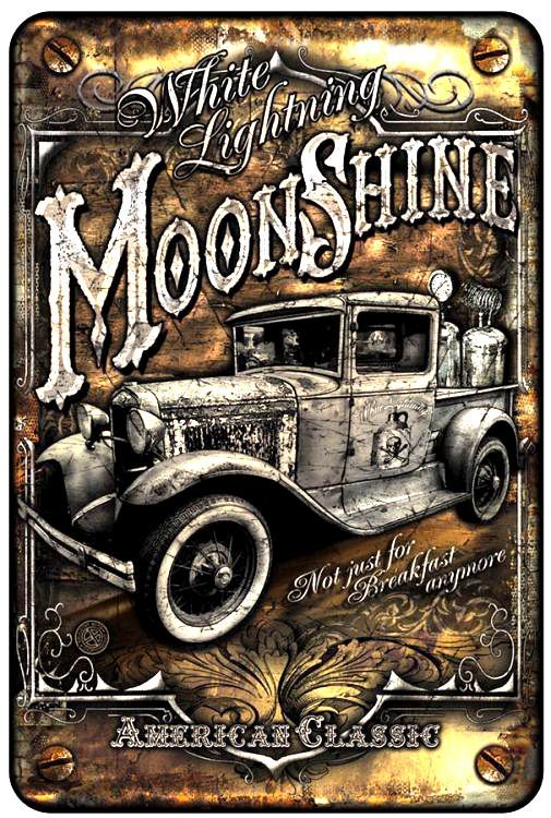 Signs 4 Fun Decorative Parking Sign | Moonshine Truck | 8 x12 | Embossed Aluminum Sign | Made in the USA | S4S2116