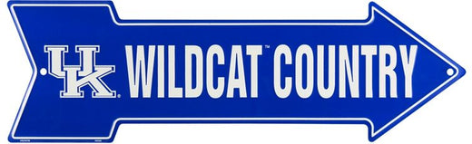 Signs 4 Fun Arrow Sign | University of Kentucky Wildcats | 20” x 5.75” | Embossed Aluminum Sign | Made in the USA | SA25038