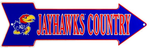 Signs 4 Fun Arrow Sign | Kansas University | 20 x 5.75 | Embossed Aluminum Sign | Made in the USA | SA25039