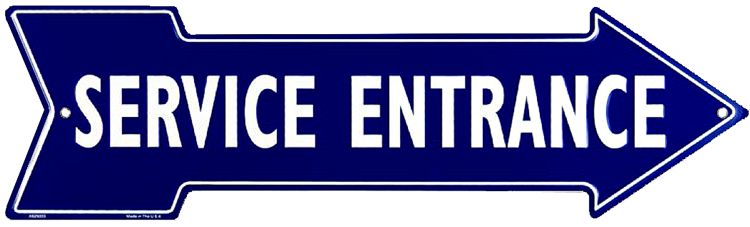 Signs 4 Fun Arrow Sign | Service Entrance