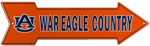 Signs 4 Fun Arrow Sign | Auburn War Eagle | 20 x 5.75 | Embossed Aluminum Sign | Made in the USA | SACAU