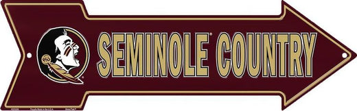 Signs 4 Fun Arrow Sign | Florida State Seminoles | 20 x 5.75 | Embossed Aluminum Sign | Made in the USA | SACFS