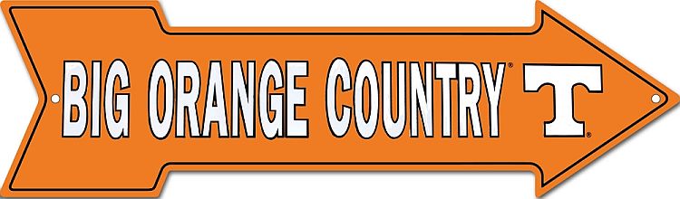 Signs 4 Fun SACTV TN Univ. Big Orange T, Arrow Sign