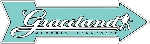Signs 4 Fun Arrow Sign | Graceland | 20” x 5.75” | Embossed Aluminum Sign | Made in the USA | SAEGR