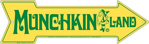 Signs 4 Fun Arrow Sign | Munchkin Land | 20 x 5.75 | Embossed Aluminum Sign | Made in the USA | SAML