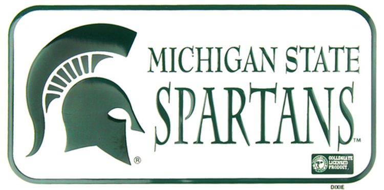 Signs 4 Fun SB2298 Michigan State Spartans Bike Tag, Green
