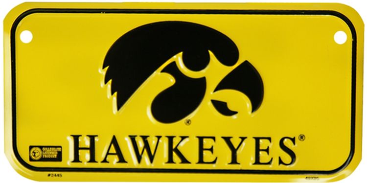 Signs 4 Fun SB2445 University of Iowa Hawkeyes Bike Tag, Yellow