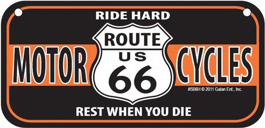 Signs 4 Fun Route 66 Motorcycle Bike Tag