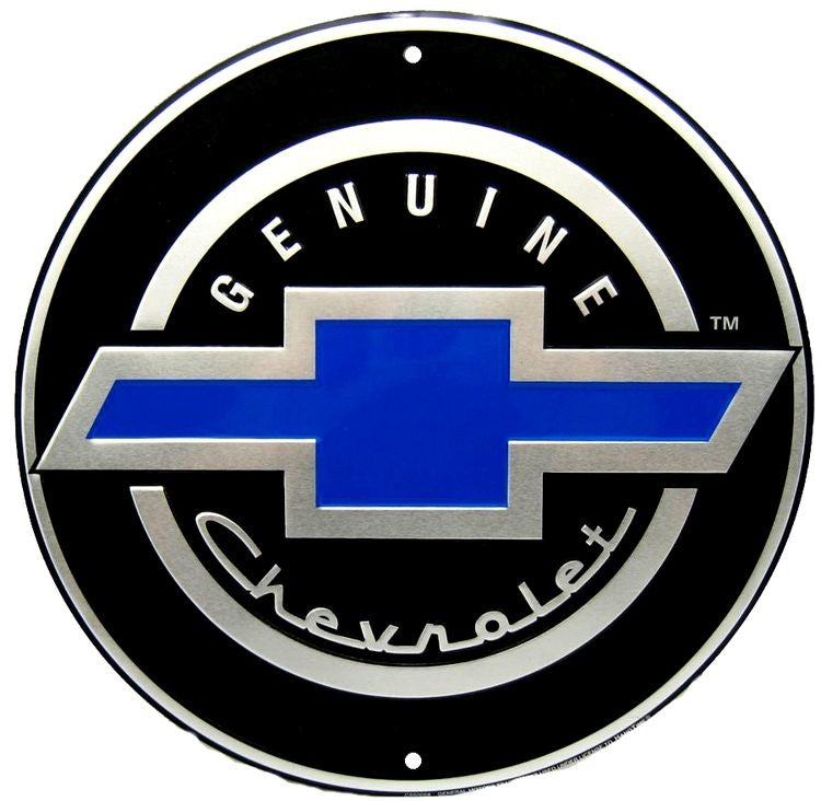 Signs 4 Fun SC0081 Chevy 24 inch Large Round Sign, Blue