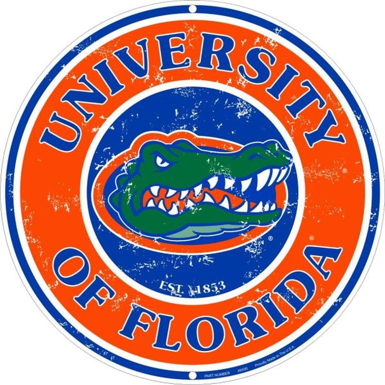 Signs 4 Fun SC0117 University of Florida 24 inch Large Round Sign, Orange