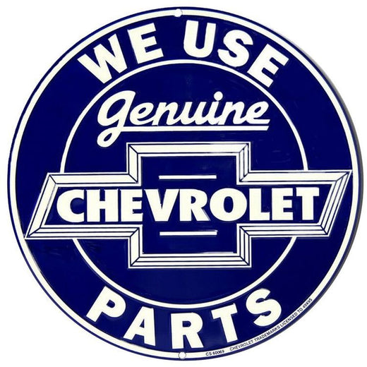 Signs 4 Fun SC60069 Chevy 24 inch Large Round Sign, Blue