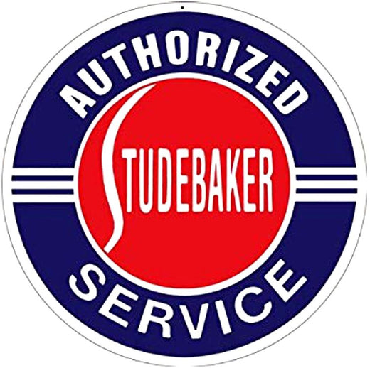 Signs 4 Fun SCRD126 Studebaker 24 inch Large Round Sign, Red