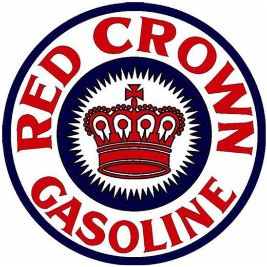 Signs 4 Fun Large Round Sign | SCRD127 Red Crown | 24 Diameter | Embossed Aluminum Sign | Made in the USA