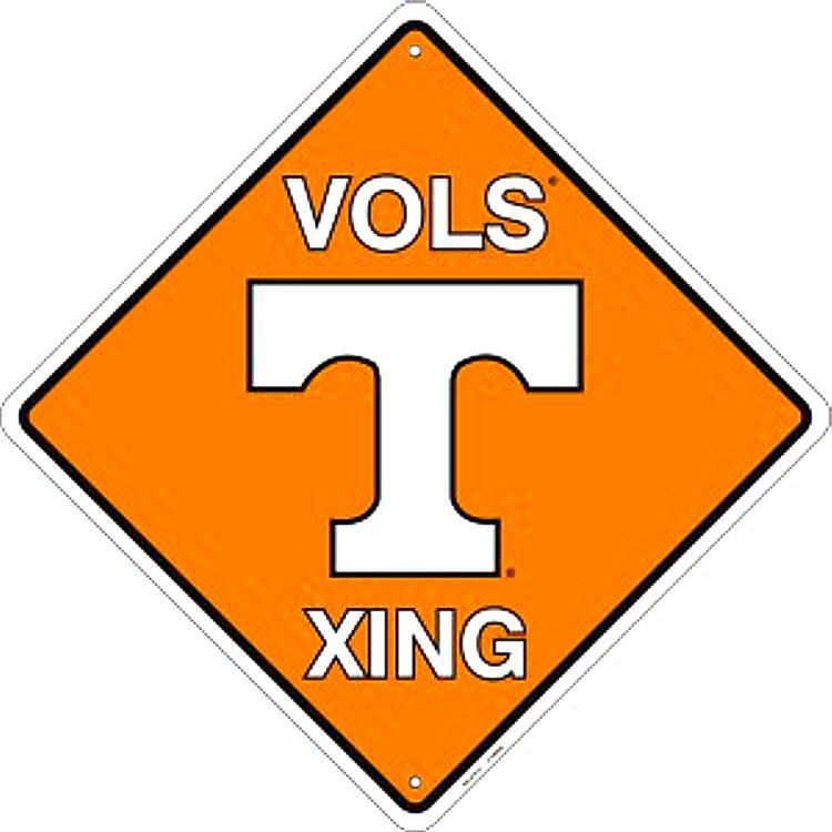 Signs 4 Fun Decorative Crossing Sign | TN Univ. Vols Xing | 12 x 12 | Embossed Aluminum Sign | Made in the USA | SDXCTV