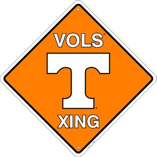 Signs 4 Fun Decorative Crossing Sign | TN Univ. Vols Xing | 12 x 12 | Embossed Aluminum Sign | Made in the USA | SDXCTV