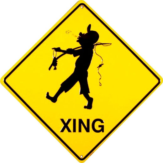 Signs 4 Fun Decorative Crossing Sign | Fishing Xing | 12 x 12 | Embossed Aluminum Sign | Made in the USA | SDXF