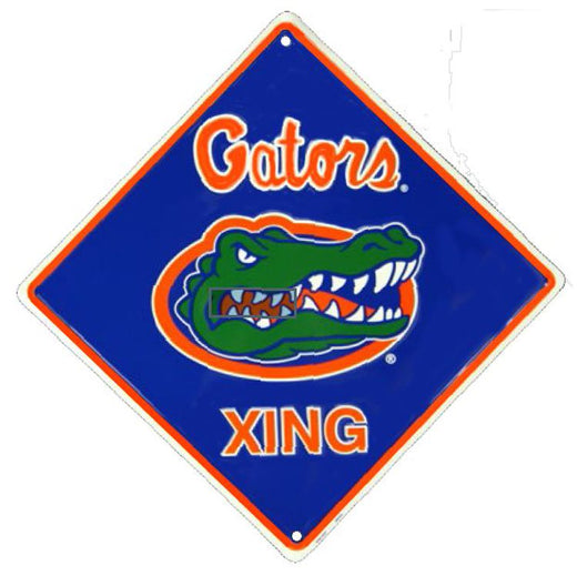 Signs 4 Fun Decorative Crossing Sign | FL Gator Xing | 24 x 5 | Embossed Aluminum Sign | Made in the USA | SDXG