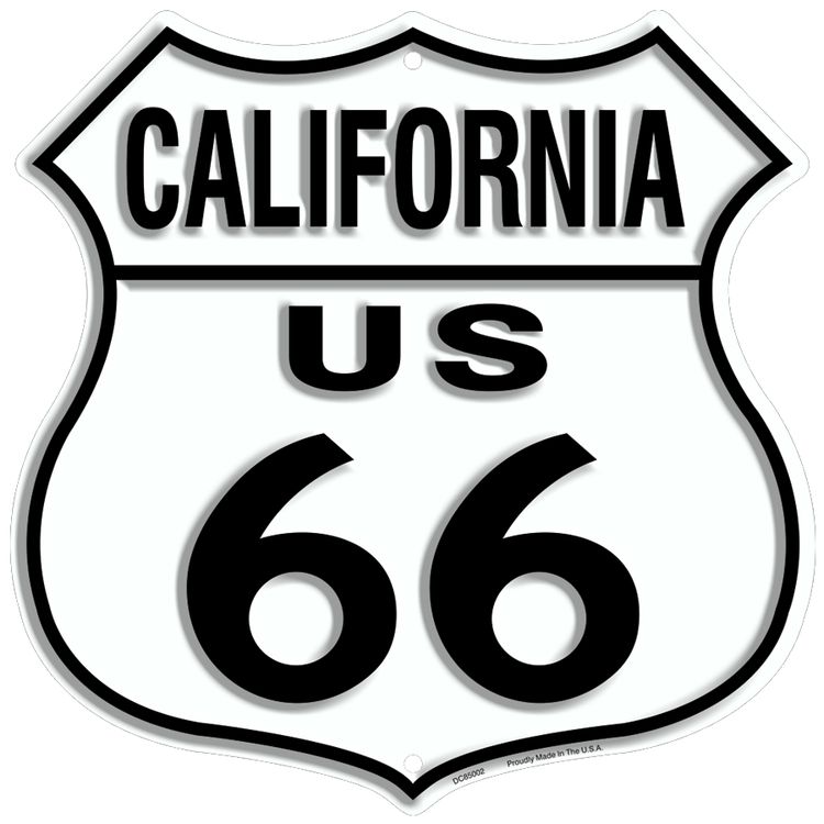 Signs 4 Fun SH66C Route 66 CA Shield Sign