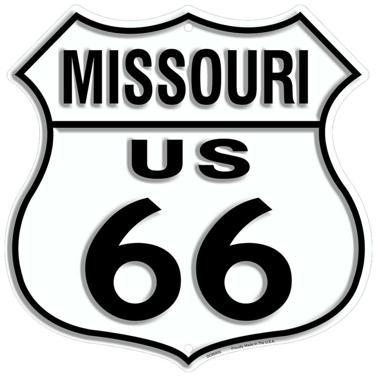 Signs 4 Fun Shield Sign | Route 66 Missouri Shield Sign | 11” x 11.5”