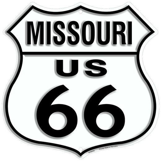 Signs 4 Fun Shield Sign | Route 66 Missouri Shield Sign | 11” x 11.5”