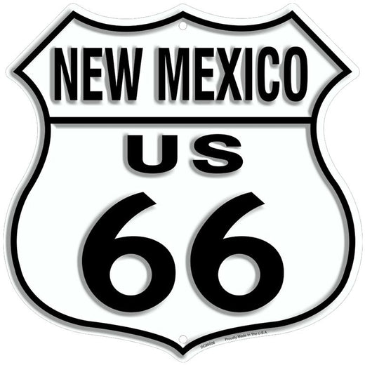 Signs 4 Fun Shield Sign | Route 66 New Mexico Shield Sign | 11” x 11.5”