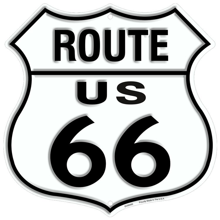 Signs 4 Fun Shield Sign | Route 66 US Shield Sign | 11 x 11.5 | Embossed Aluminum Sign | Made in The USA