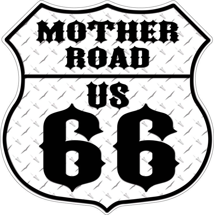 Signs 4 Fun Shield Sign | Mother Road Shield Sign | 11 x 11.5 | Embossed Aluminum Sign | Made in the USA