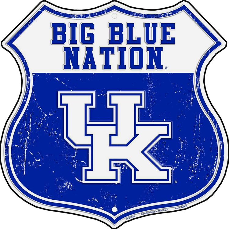 Signs 4 Fun Shield Sign | Kentucky Univ Big Blue Shield Sign | 12 x 12 | Embossed Aluminum Sign | Made in the USA