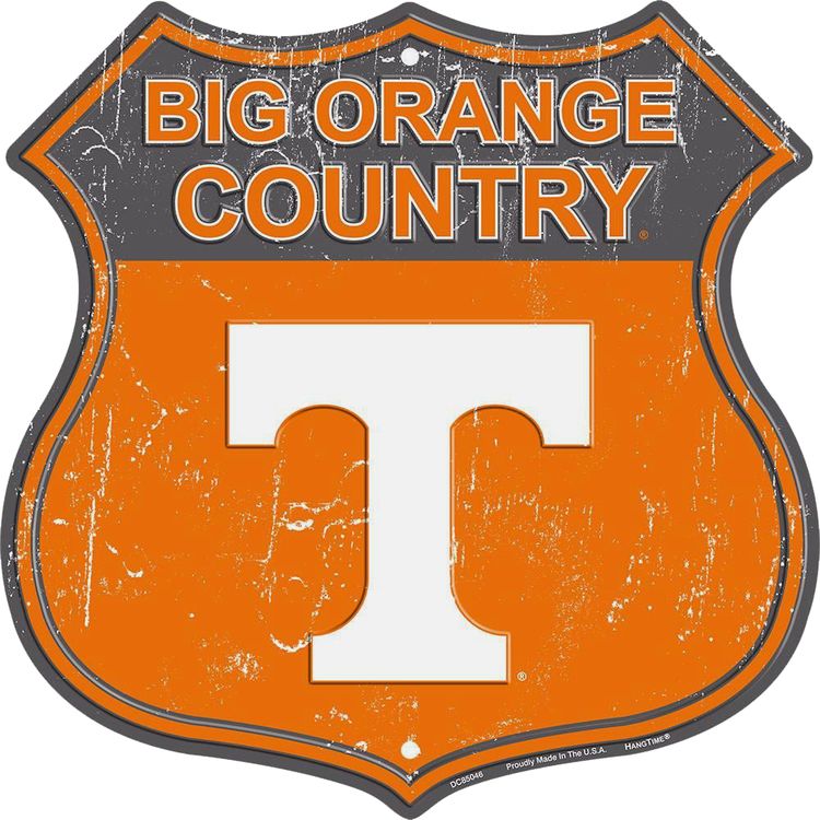 Signs 4 Fun Shield Sign | Tennessee Big Orange Country Shield Sign | 12 x 12 | Embossed Aluminum Sign | Made in the USA