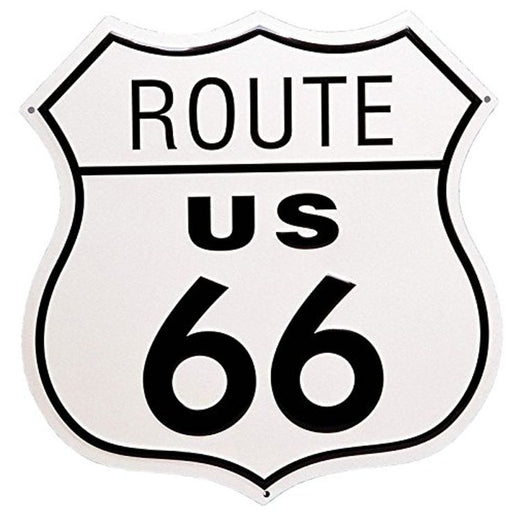 Signs 4 Fun Shield Sign | Route 66 Shield Sign | 14 x 14 | Embossed Aluminum Sign | Made in the USA