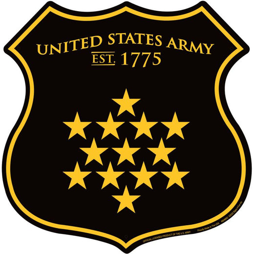 Signs 4 Fun Shield Sign SHMR2 - Army 1775 Shield - 11 x 11.5 - Embossed Aluminum Sign - Made in the USA