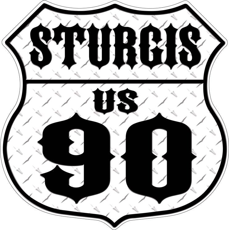 Signs 4 Fun Shield Sign | Sturgis Shield Sign | 11 x 11.5 | Embossed Aluminum Sign | Made in the USA