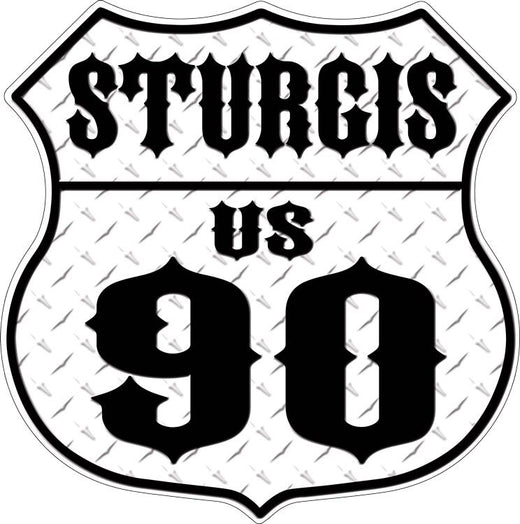 Signs 4 Fun Shield Sign | Sturgis Shield Sign | 11 x 11.5 | Embossed Aluminum Sign | Made in the USA