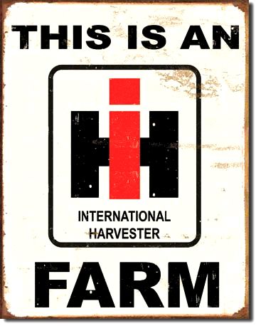 Desperate Enterprises International Harvester Farm Tin Sign - Nostalgic Vintage Metal Wall Decor - Made in USA