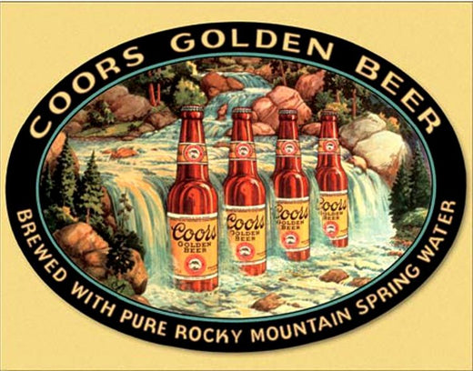 Coors Waterfall Collectible Metal Sign