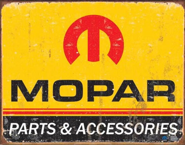 Signs 4 Fun SIG1315 Mopar Logo '64 Metal Tin Sign, Yellow - Made in the USA