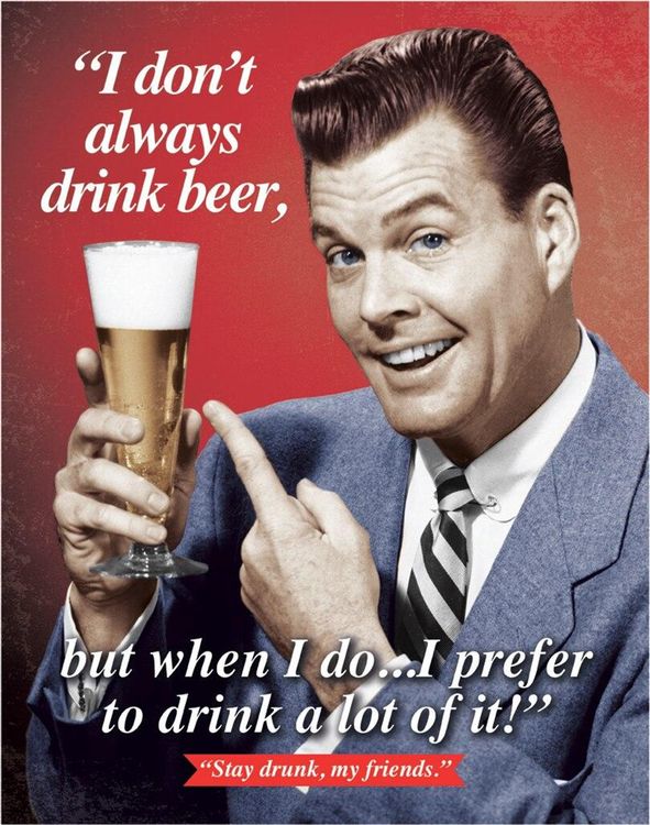 Desperate Enterprises Stay Drunk My Friends Tin Sign, 12.5" W x 16" H