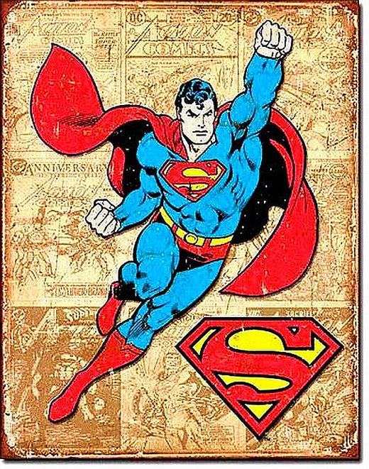 Tin Signs TSN1825-BRK Superman Weathered