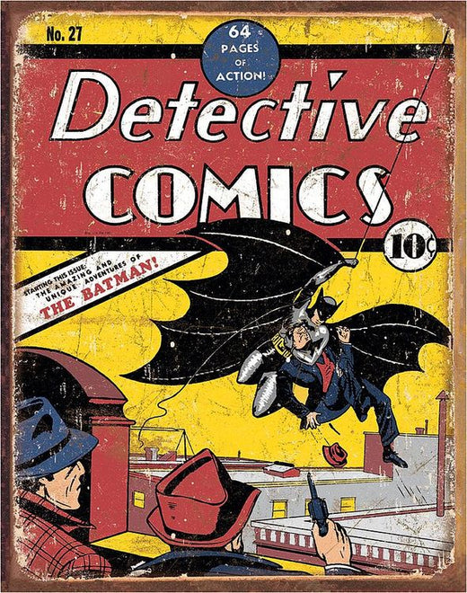 Desperate Enterprises Detective Comics No 27 Tin Sign, 12.5" W x 16" H