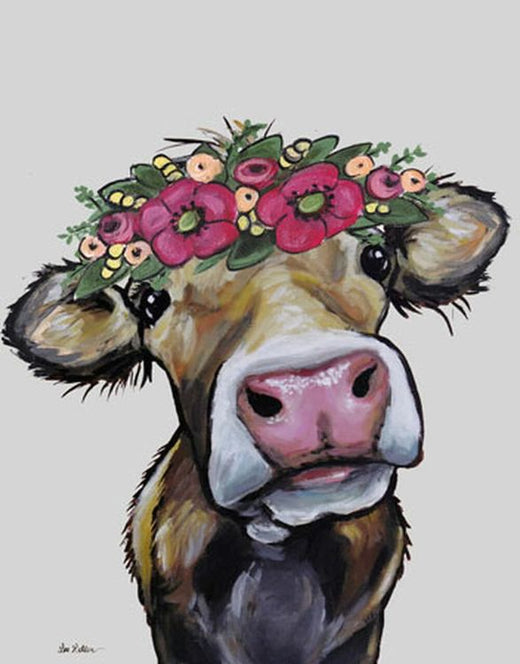 Desperate Enterprises Hazel The Cow Tin Sign - Nostalgic Vintage Metal Wall Decor - Made in USA