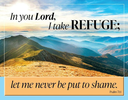 Desperate Enterprises In You Lord I Take Refuge Psalm 71:1 Tin Sign - Nostalgic Vintage Metal Wall D cor - Made in USA