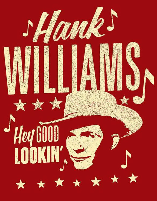 Desperate Enterprises Hank Williams - Hey Good Lookin' Tin Sign - Nostalgic Vintage Metal Wall D cor - Made in USA - 12.5"W x 16"H
