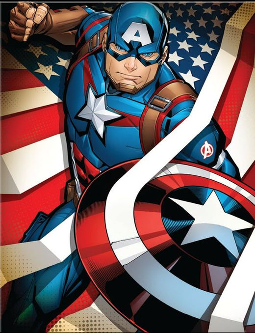 Desperate Enterprises Captain America Tin Sign - Nostalgic Vintage Metal Wall Decor - Made in USA