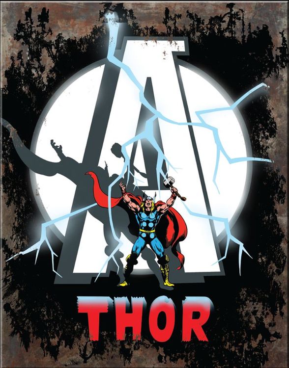 Desperate Enterprises Thor A Tin Sign - Nostalgic Vintage Metal Wall Decor - Made in USA