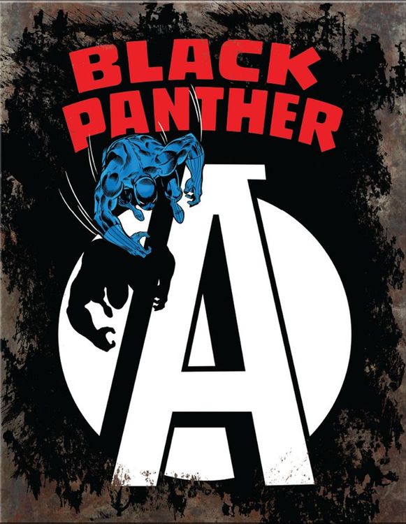 Desperate Enterprises Black Panther A Tin Sign - Nostalgic Vintage Metal Wall Decor - Made in USA