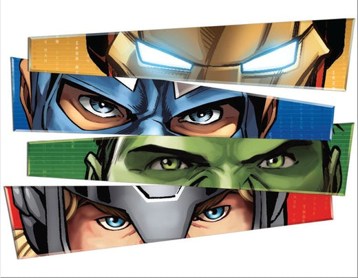 Desperate Enterprises Avengers Group Eyes Tin Sign - Nostalgic Vintage Metal Wall Decor - Made in USA
