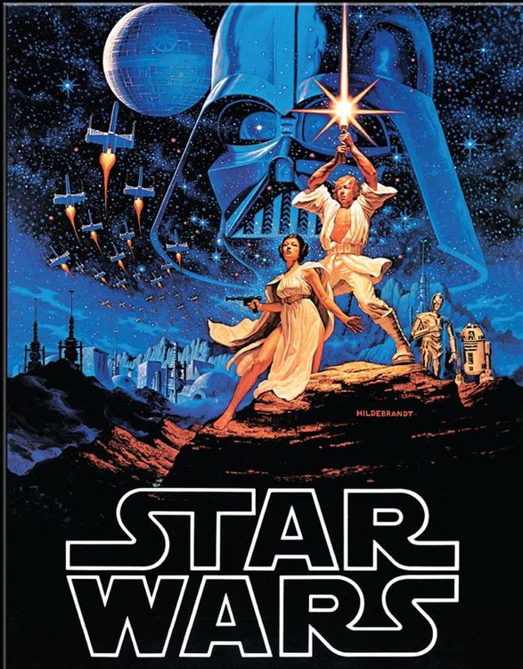 Desperate Enterprises Star Wars: A New Hope by Hildebrandt Tin Sign - Nostalgic Vintage Metal Wall Decor - Made in USA