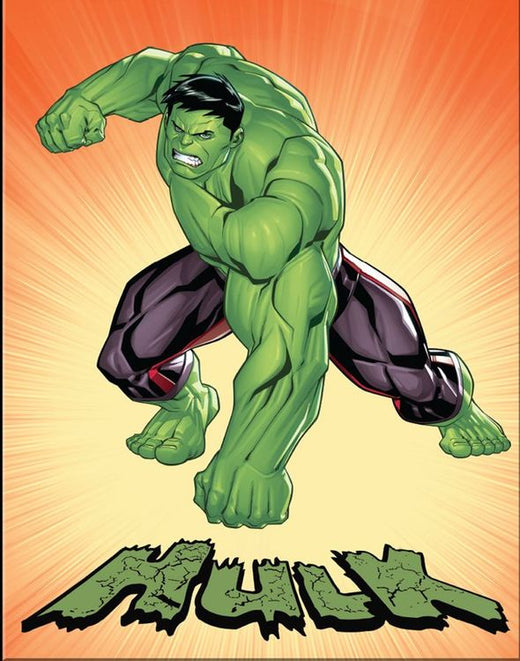 Marvel Hulk Geometric Tin Sign - Nostalgic Vintage Metal Wall Décor - Made in USA