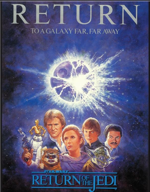 Desperate Enterprises Star Wars: Return of the Jedi Tin Sign - Nostalgic Vintage Metal Wall Decor - Made in USA
