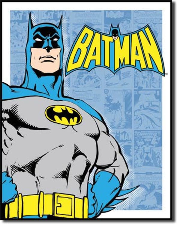 Desperate Enterprises Batman - Retro Panels Tin Sign, 12.5" W x 16" H